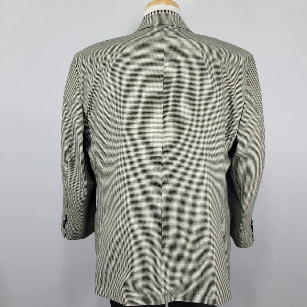 Michael Kors Men's Sport Coat Blazer Two Button Houndstooth Poly Blend‎ 48S
